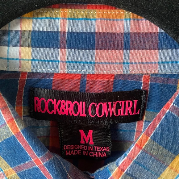 ROCK and Roll Cowgirl embroidered western shirt Yellowstone Rodeo - Picture 3 of 6